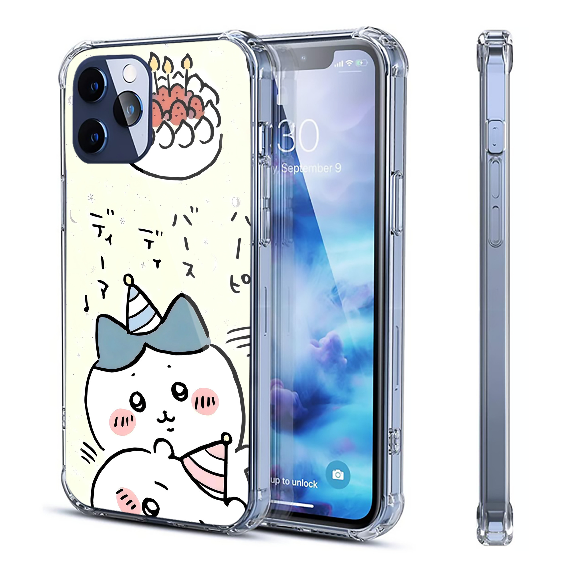 （画像用） ちいかわ Chii-kawa 【iPhone 12シリーズ対応】透明スマホケース（クリアソフトケース）